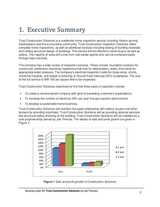 Business plan for construction business