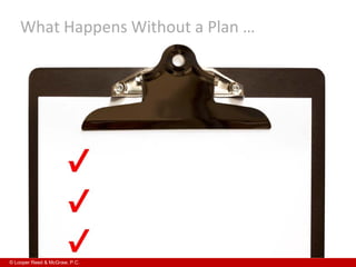 What Happens Without a Plan …




© Looper Reed & McGraw, P.C.
 