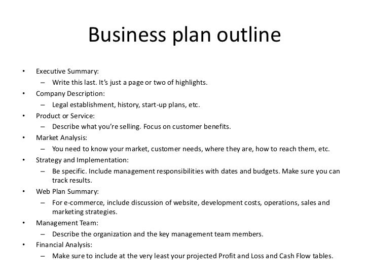 Write 2 page business plan