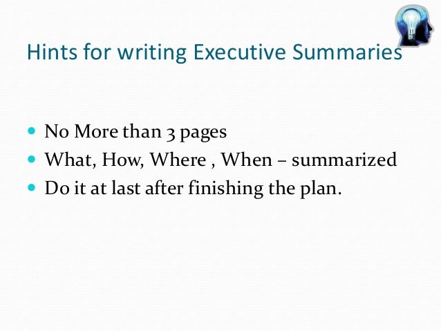 summarized business plan