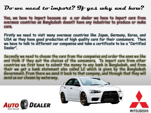 Business Plan On Car Dealership