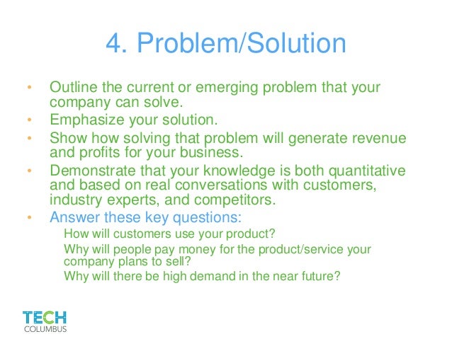 problem summary in business plan example