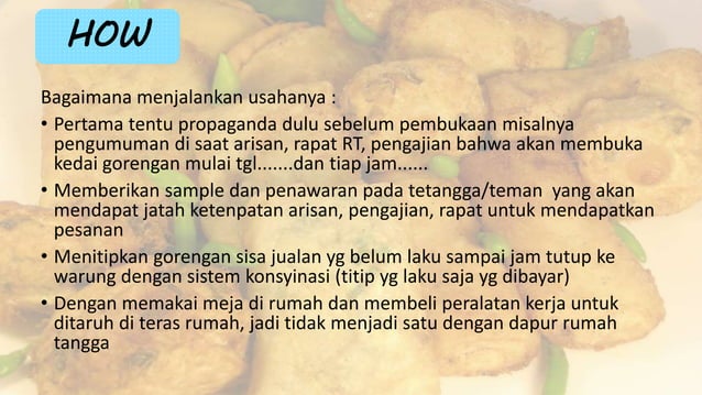 Business plan Gorengan