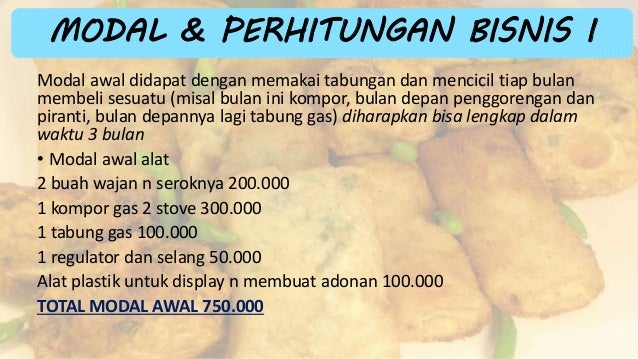 Business plan Gorengan