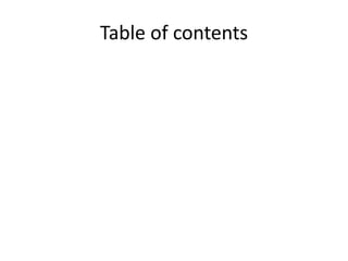 Table of contents
 