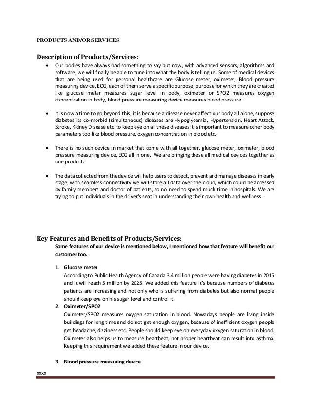 format of business plan in entrepreneurship