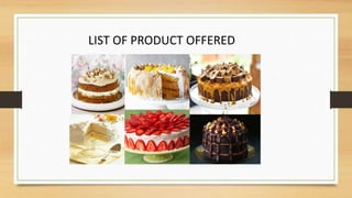 LIST OF PRODUCT OFFERED
 