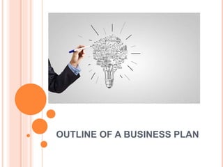 OUTLINE OF A BUSINESS PLAN
 