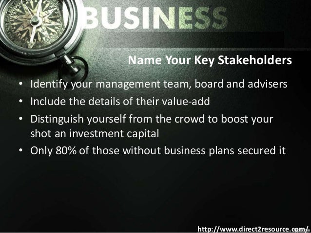 Three key elements of the business plan picture