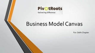 Business Model Canvas
For: Delhi Chapter
 