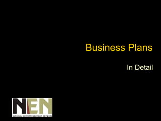 Business Plans In Detail 