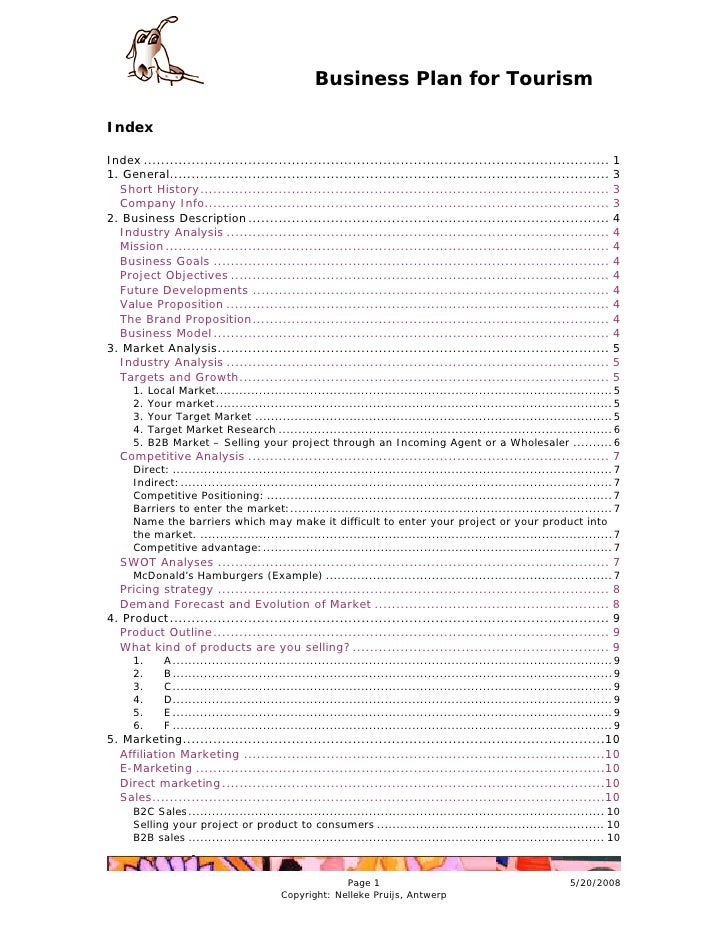 tourism business plan doc