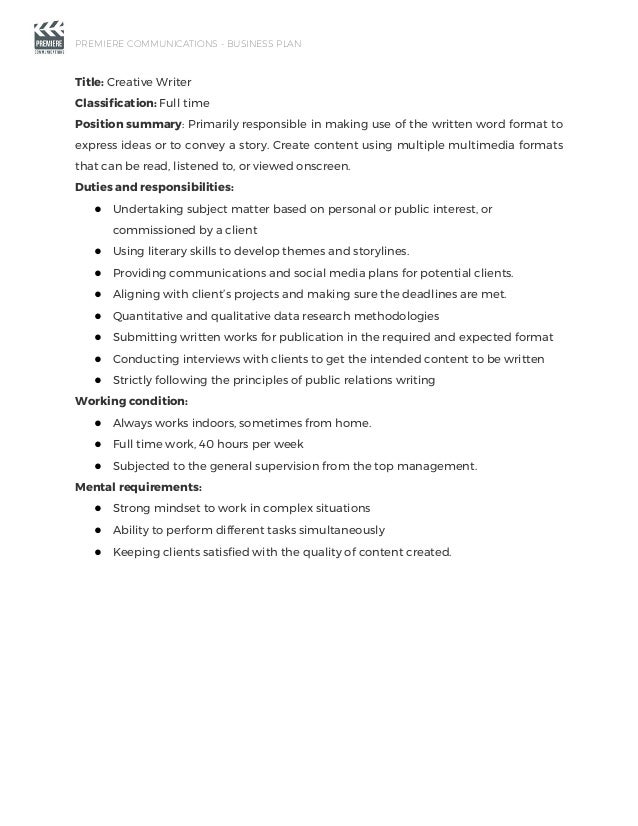 Publishing plan template picture