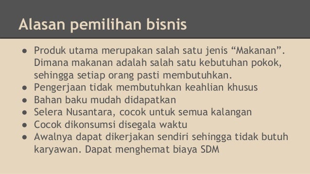 Business Plan Warung Makan Pecel Sayur