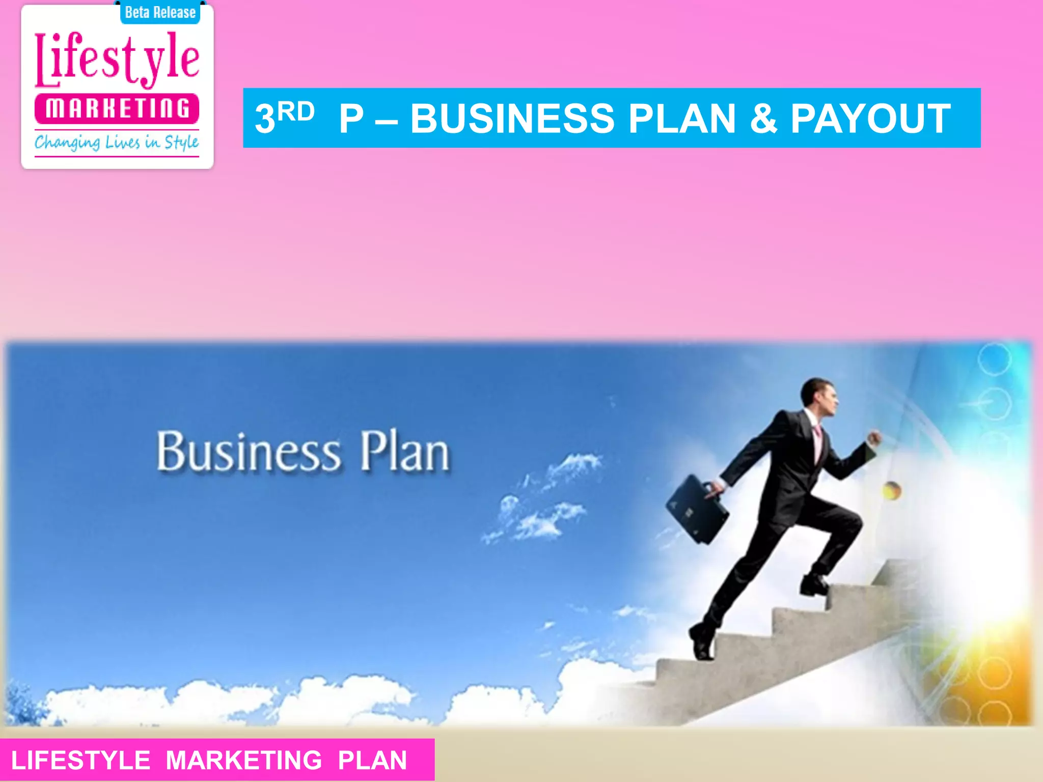 3RD P – BUSINESS PLAN & PAYOUT
LIFESTYLE MARKETING PLAN
 
