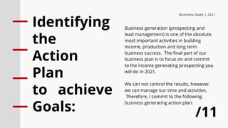 Business Plan and Goals 