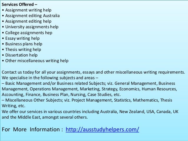 Help with business plan assignment