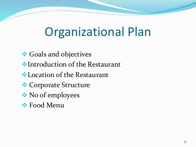 objectives of restaurant business plan