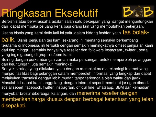 Business Plan / Rencana Bisnis