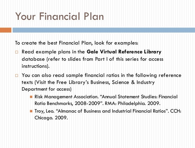 Sample business plan financial plan