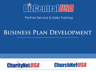 Partner Service & Sales Training Business Plan Development 