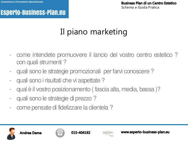 Esempio di business plan centro estetico image