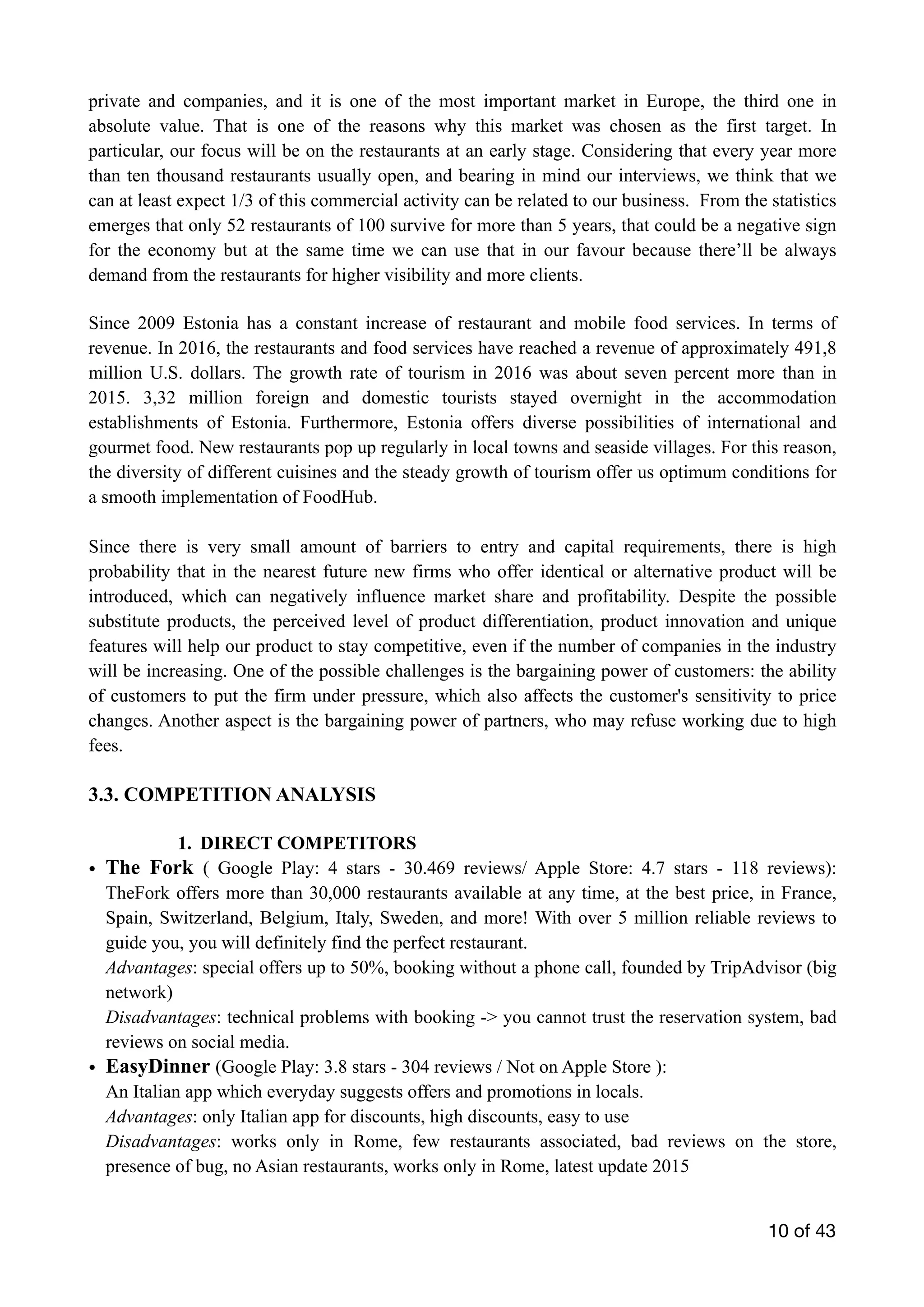 Business Plan FoodHub Project | PDF
