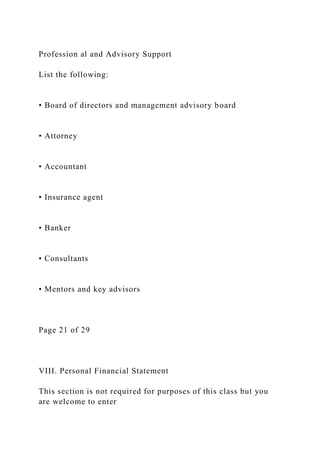 Business Plan for a Startup Business The business plan.docx