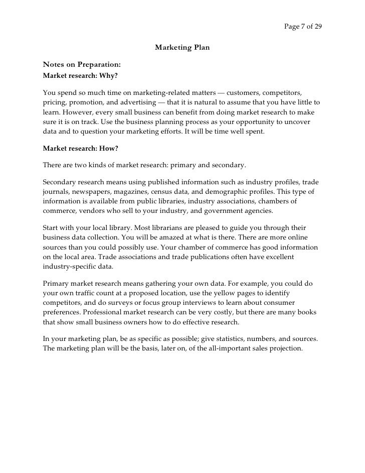 Simple business plan template image