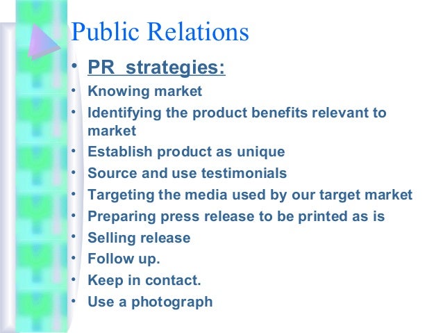 Marketing and public relations business plan