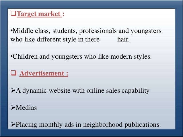 Business Plan Style Park Hair Saloon Business Plan Style Park Hair Saloon