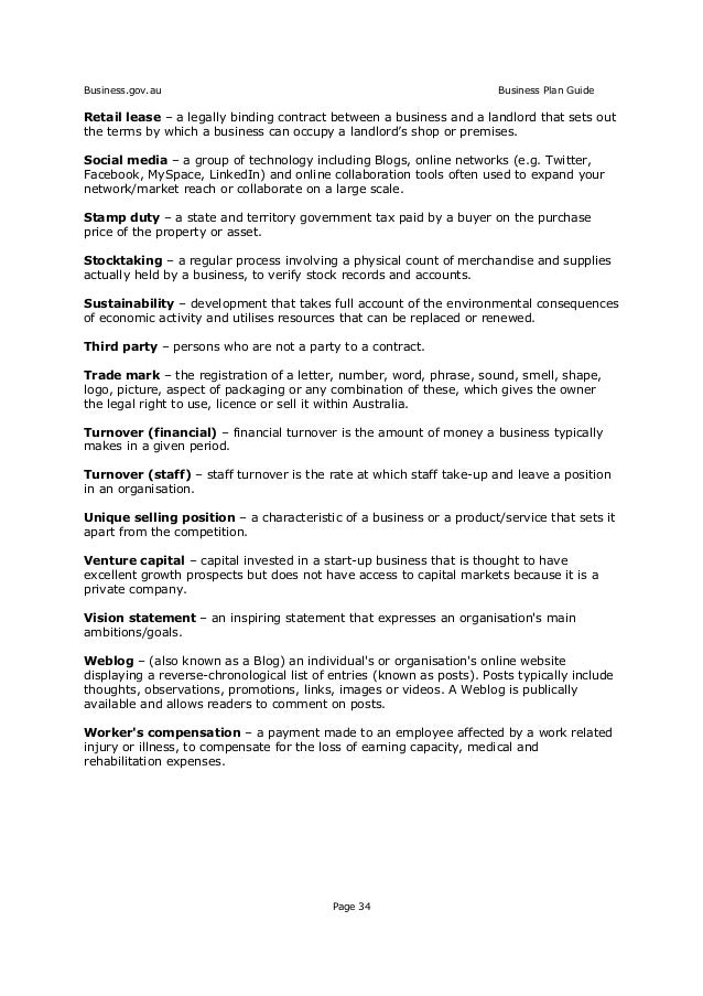 australian government business plan