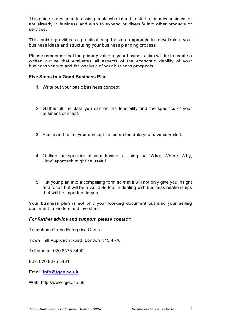 Business plan template free download picture