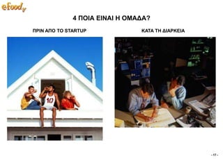 4 ΠΟΙΑ ΔΙΝΑΙ Η ΟΜΑΓΑ?
ΠΡΙΝ ΑΠΟ ΣΟ STARTUP             KATA TH ΓΙΑΡΚΔΙΑ




                                                   - 17 -
 