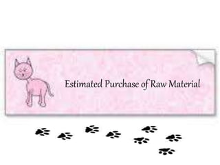 Estimated Purchase of Raw Material
 