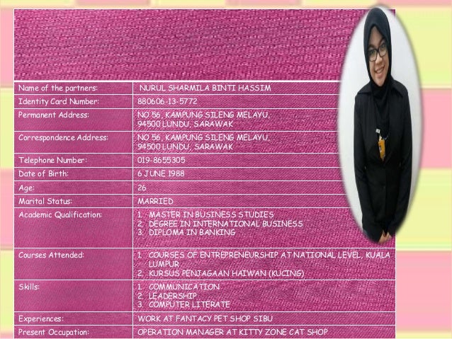 Example business plan (ENT) subject UITM - kucing flatface highnose