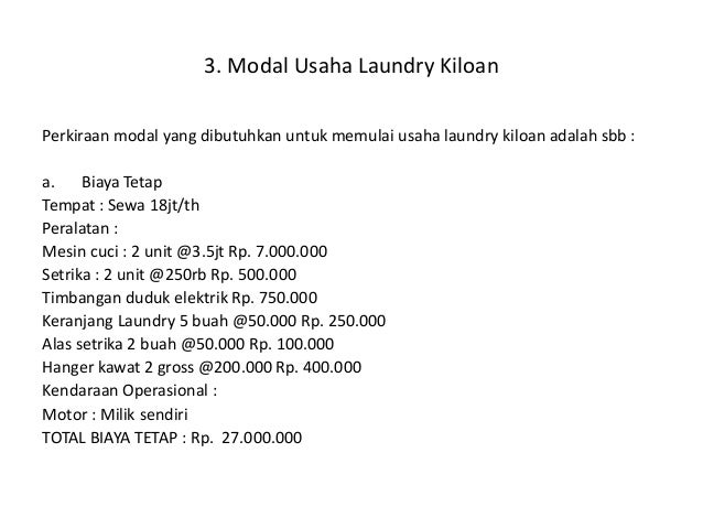 Business Plan Laundry Kiloan