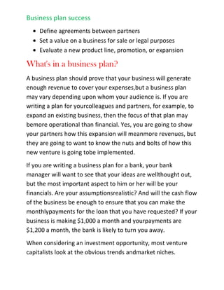 Set a value on a business for sale or legal purposes