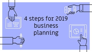 4 steps for 2019
business
planning
 