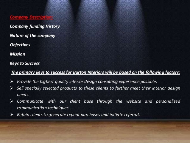 Business Planning Interior Designing