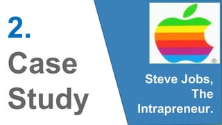 2.
Case
Study
Steve Jobs,
The
Intrapreneur.
 