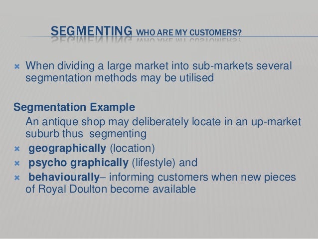 Do market segmentation business plan