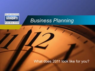Business Planning What does 2011 look like for you? 