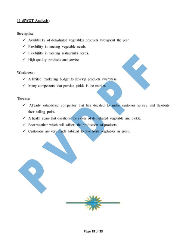 Business plan,of dehydration vegetable.m Rahil