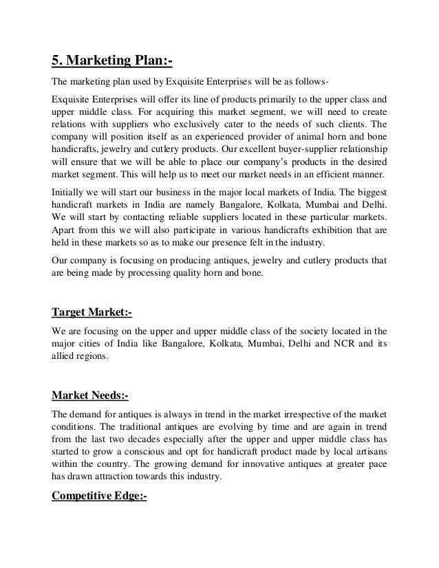 Handmade craft business plan pdf picture