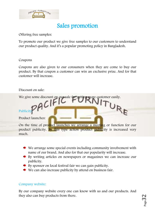 Business plan sample on furniture PDF