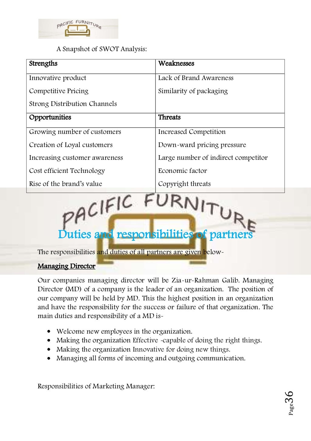 business plan for furniture