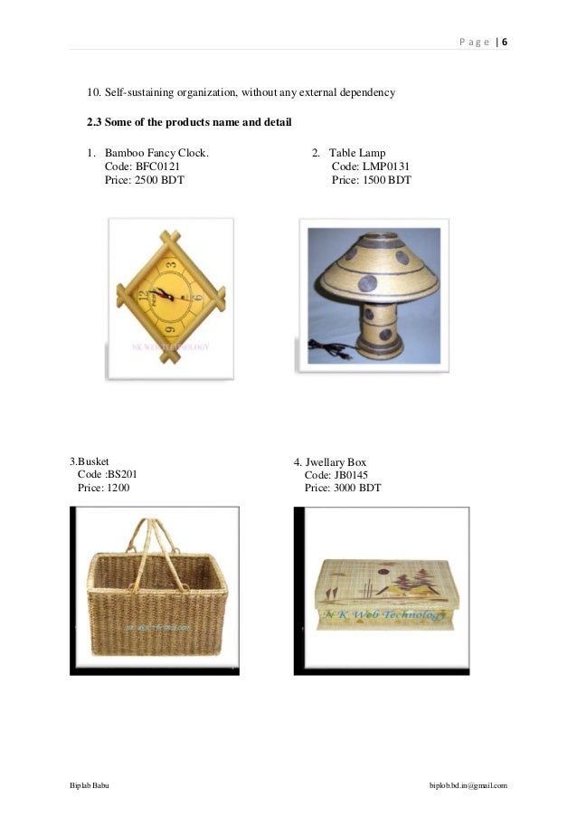 Business Plan On Handicraft Doc