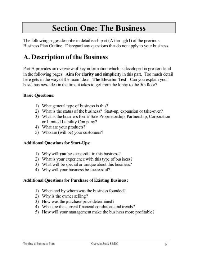 Business proposal outline