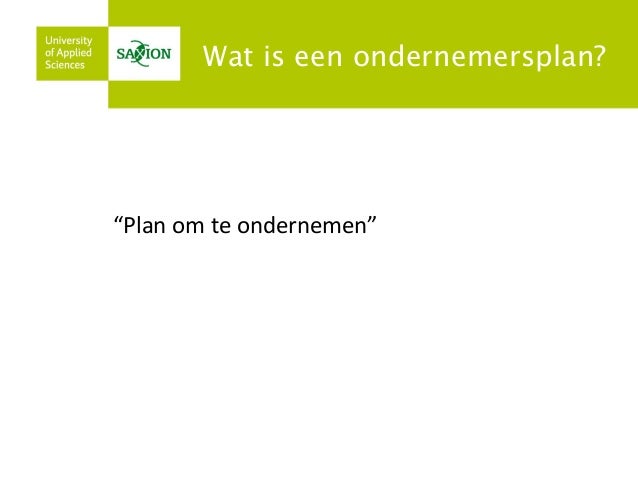 Ondernemersplan Maken